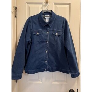 Alfred Dunner Denim Jacket Size Medium,NWOT